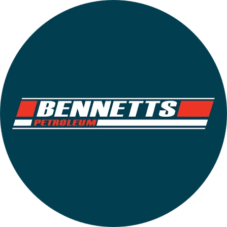Bennetts Petroleum logo on teal background