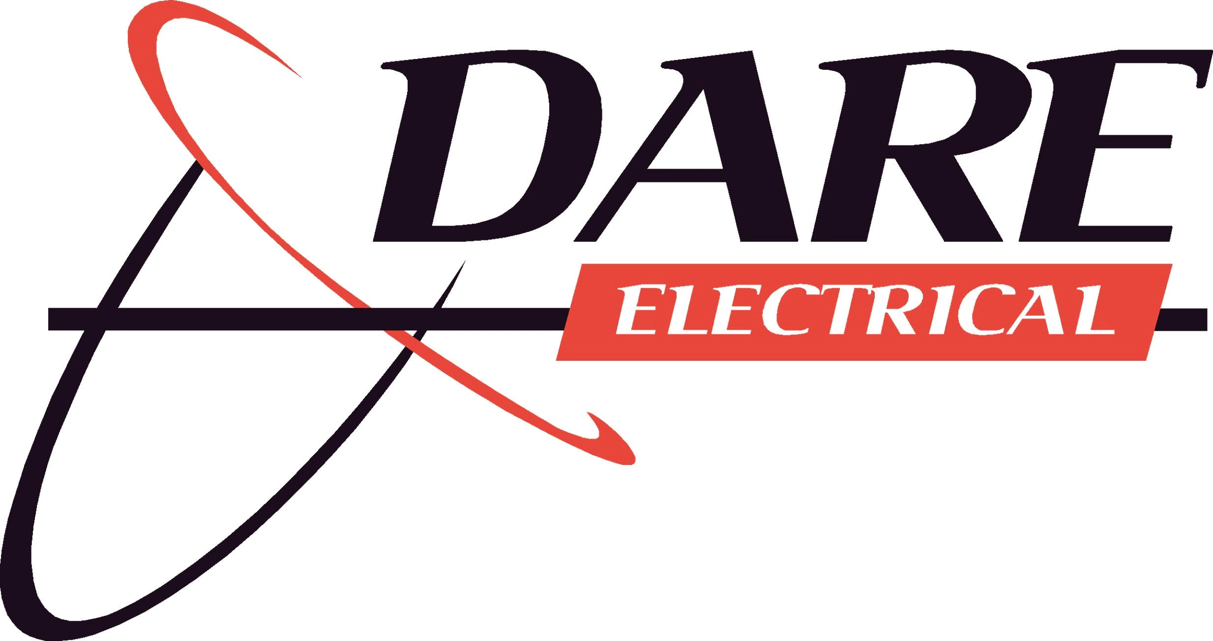 DARE Electrical logo with red swoosh arrow