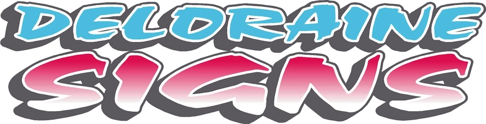 Deloraine Signs colourful logo text