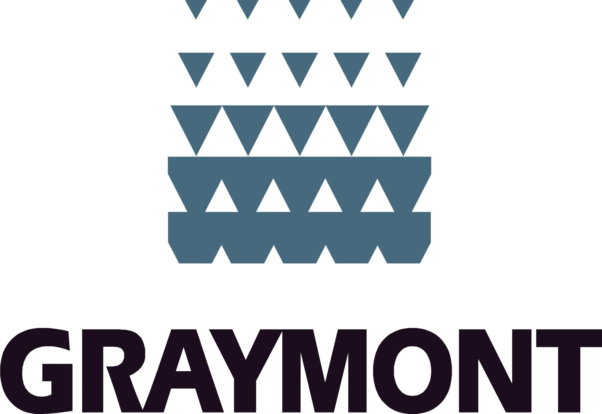 Graymont logo with blue geometric triangles